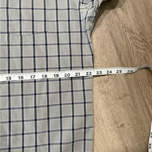 Peter Millar Gray and Blue Checkered Shirt - Picture 6 of 7